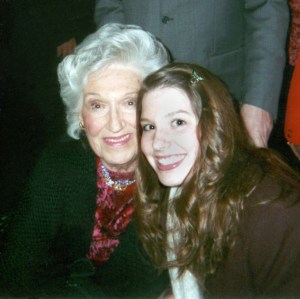 Risë Stevens poses with a young Gen-Y fan, New York City (2006).