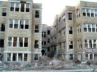 Abandoned Apartment Building in Detroit, MI