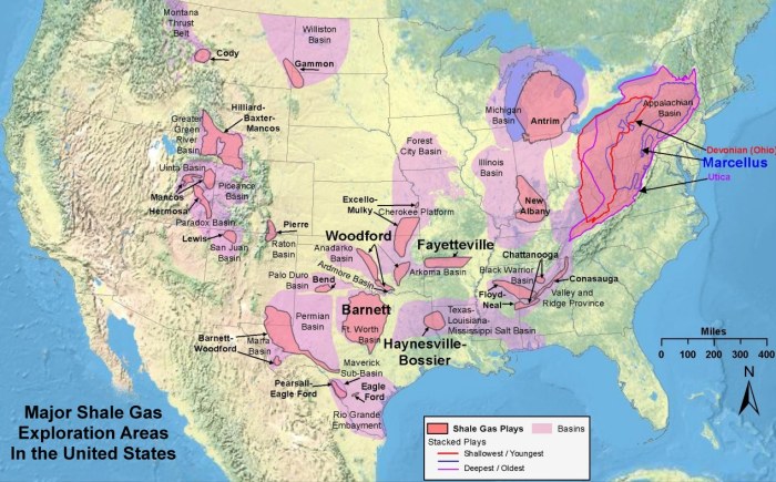 USA Shale Gas Exploration Zones