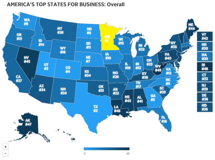 CNBC State Rankings for Business